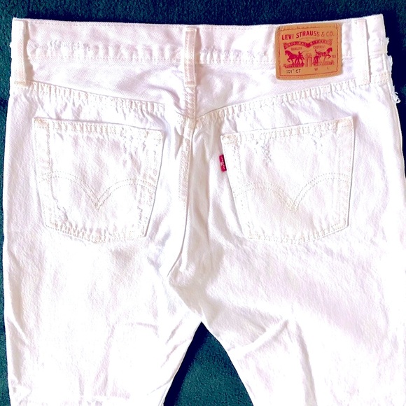 Levi’s 501 Distressed Jeans Womens Size 30 Original White - Picture 8 of 10